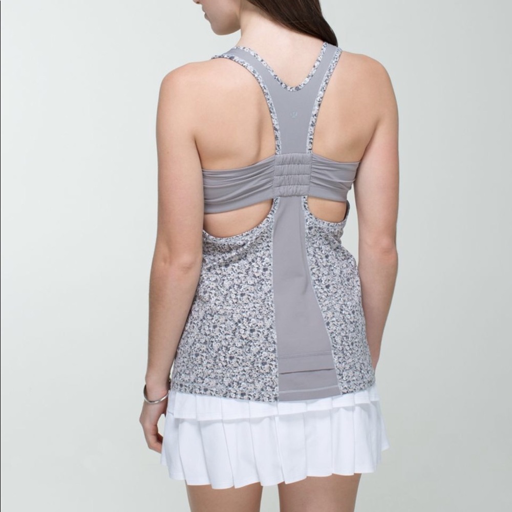 Lululemon Tone It Tank Petite Fleur Silver Spoon